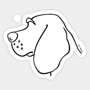 Beagle silhouette outline Sticker